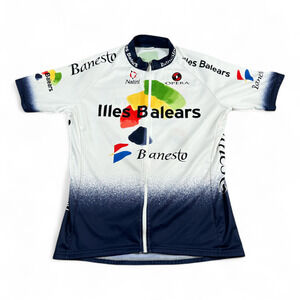 Vintage Nalini Cycling Jersey Adult EXTRA LARGE White Illes Balears Banesto Y2K